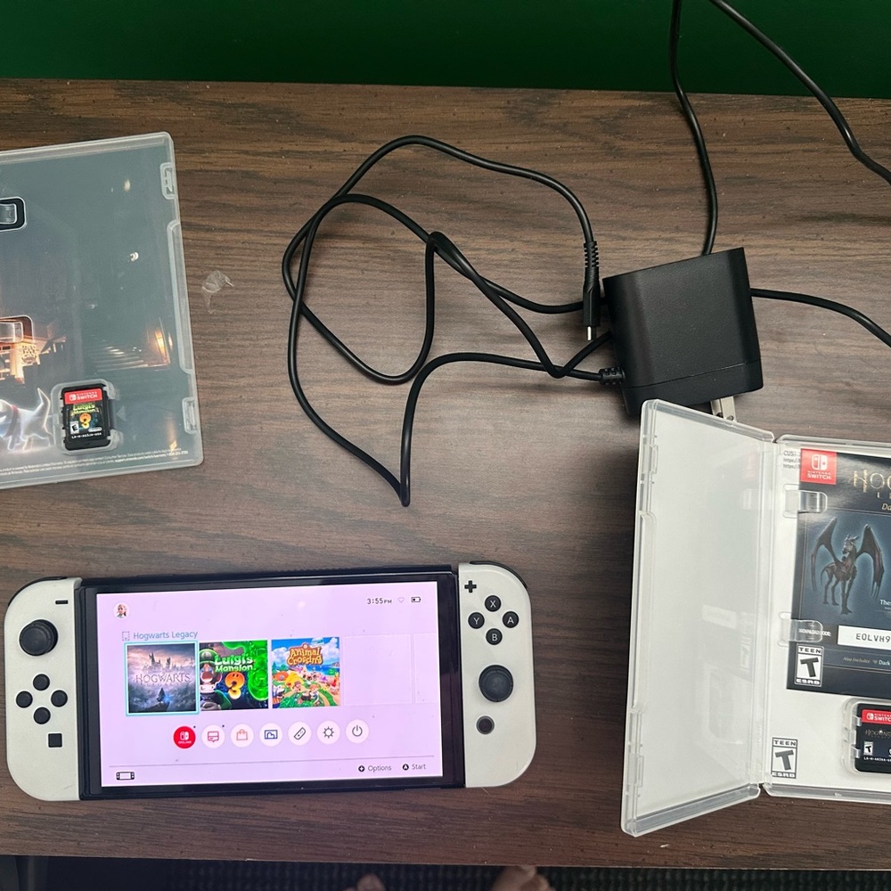 Nintendo Switch Console Black and White with Versatile Play Modes